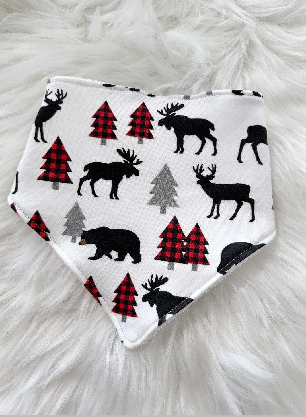 Woodland bandana bib