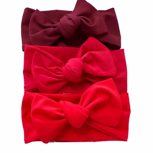 Red & burgundy head ties