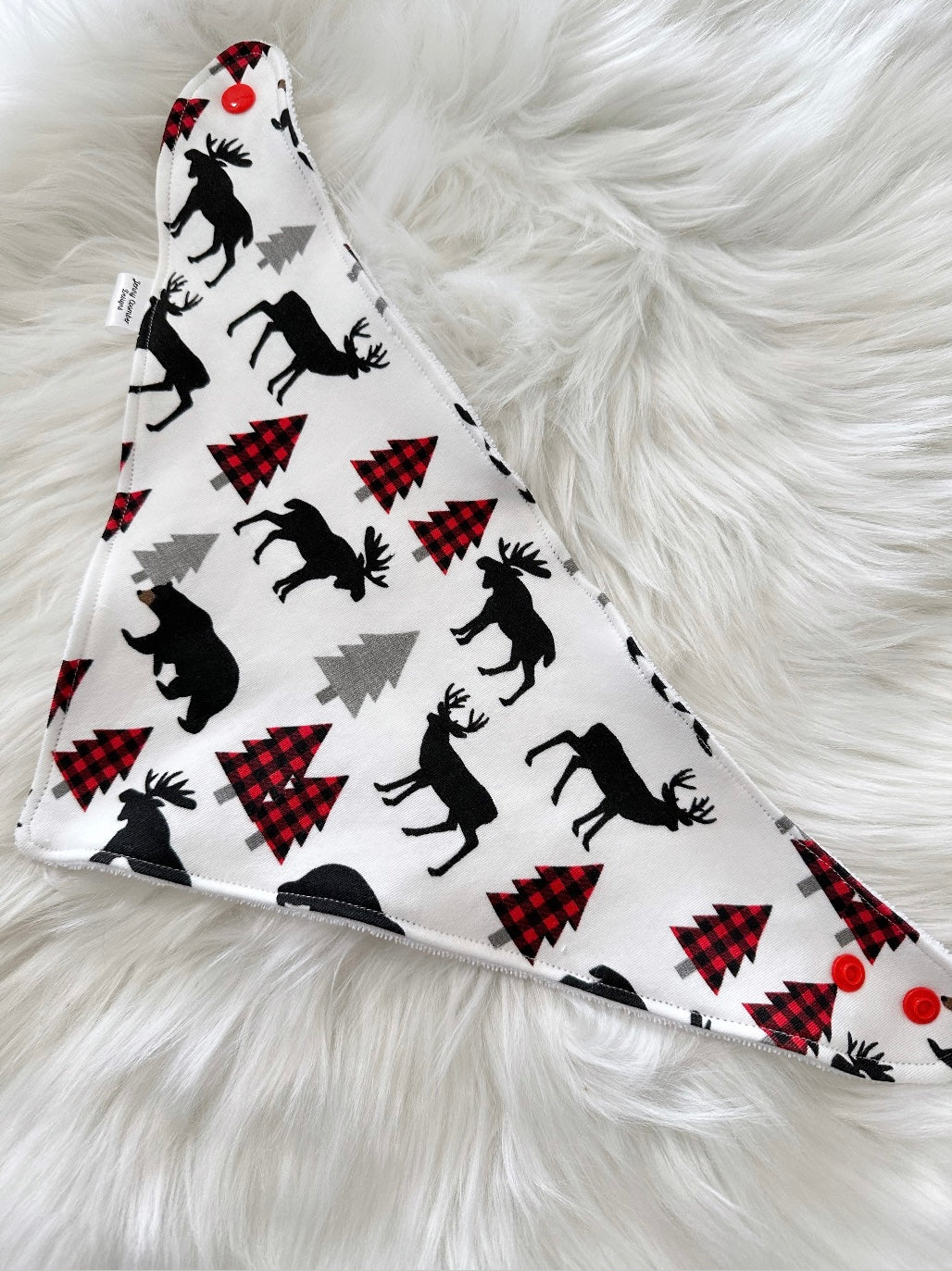 Woodland bandana bib