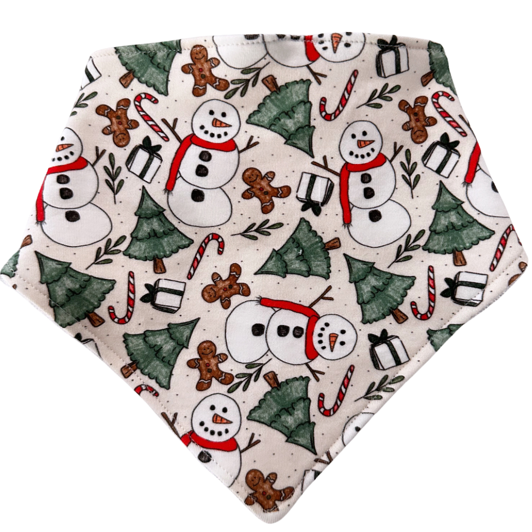 Snowman party Bandana bib
