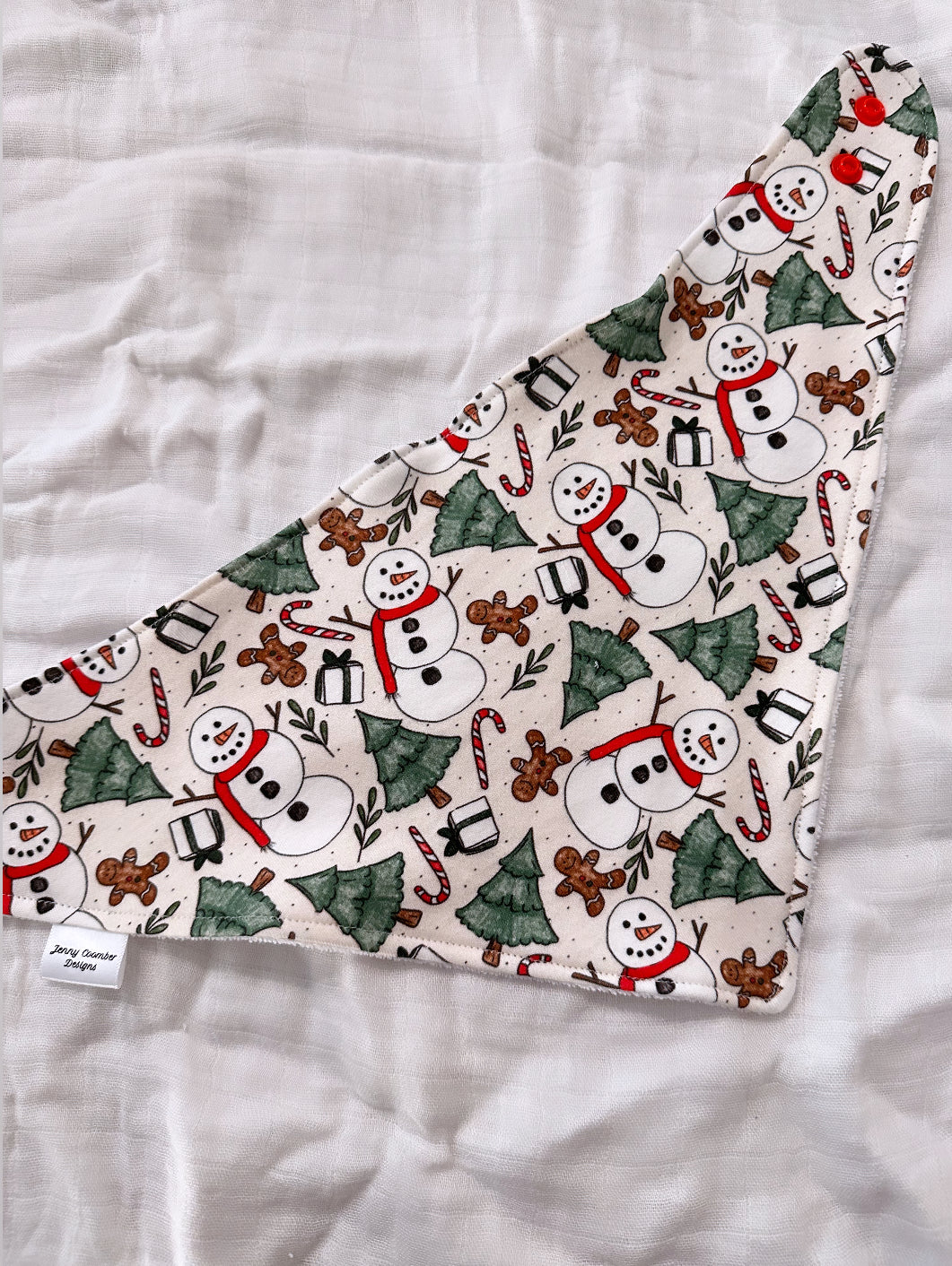 Snowman party Bandana bib