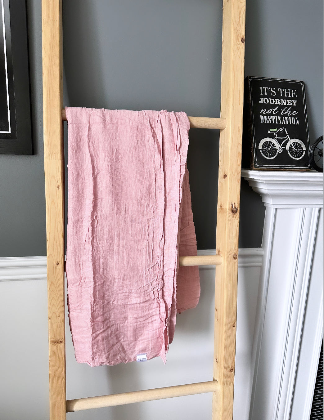 Rose muslin swaddle blanket
