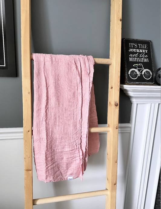 Rose muslin swaddle blanket