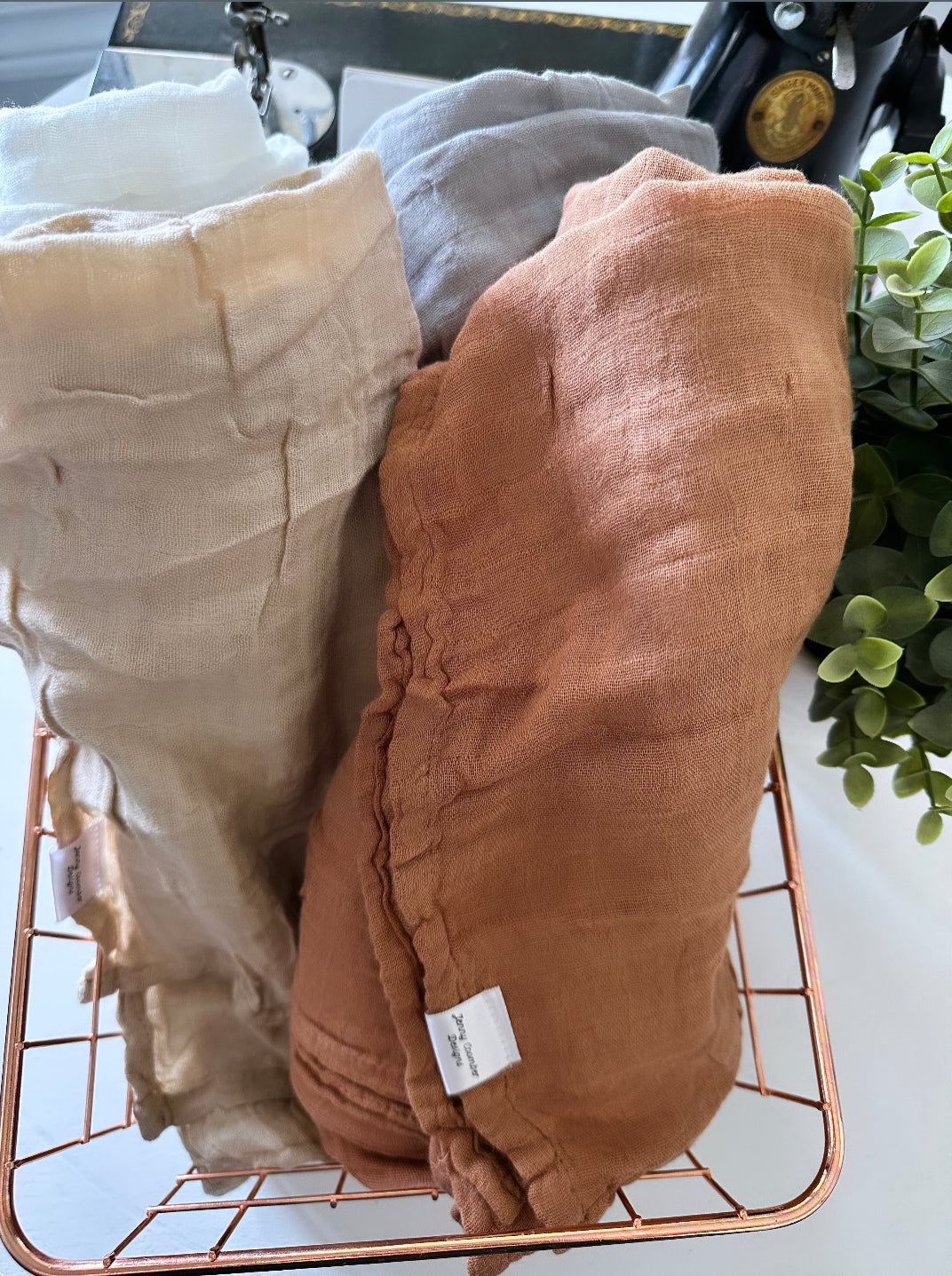 Pumpkin spice muslin swaddle