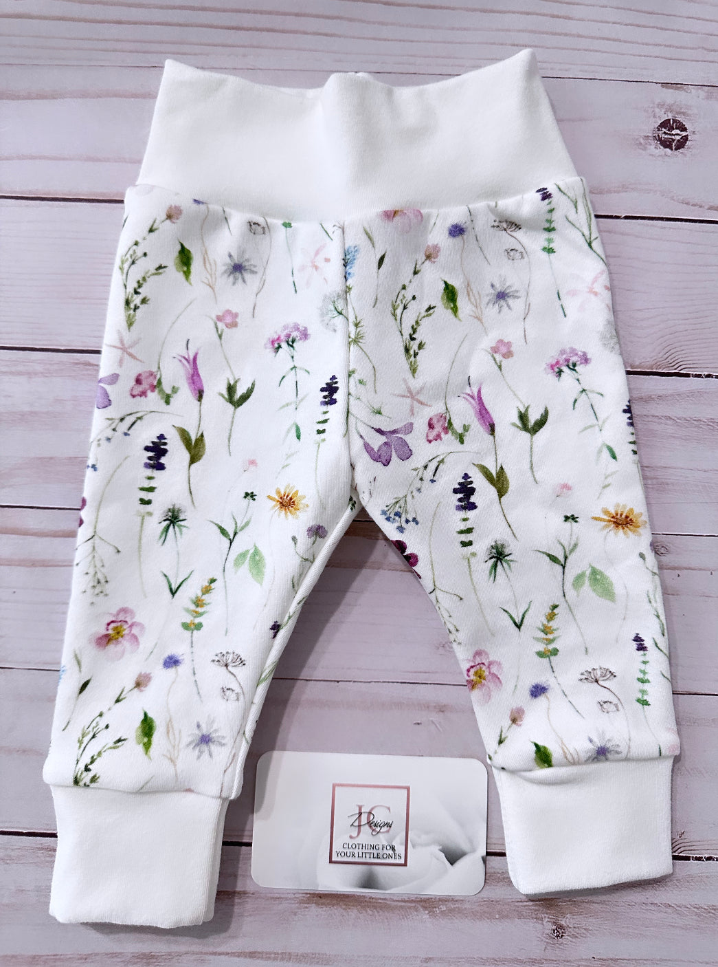 Purple wildflower leggings