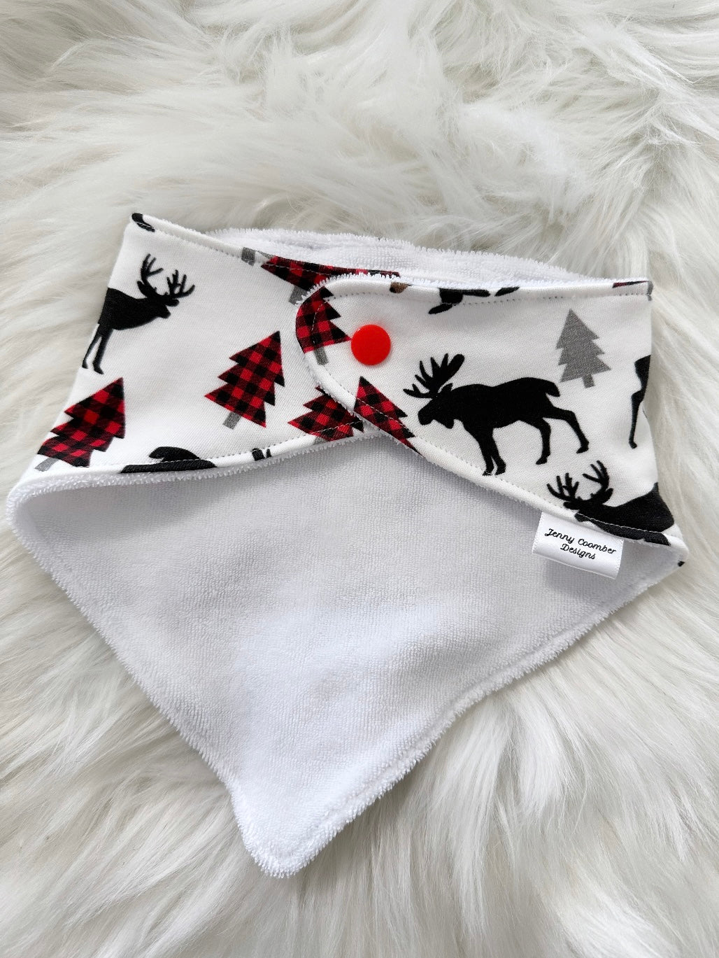 Woodland bandana bib