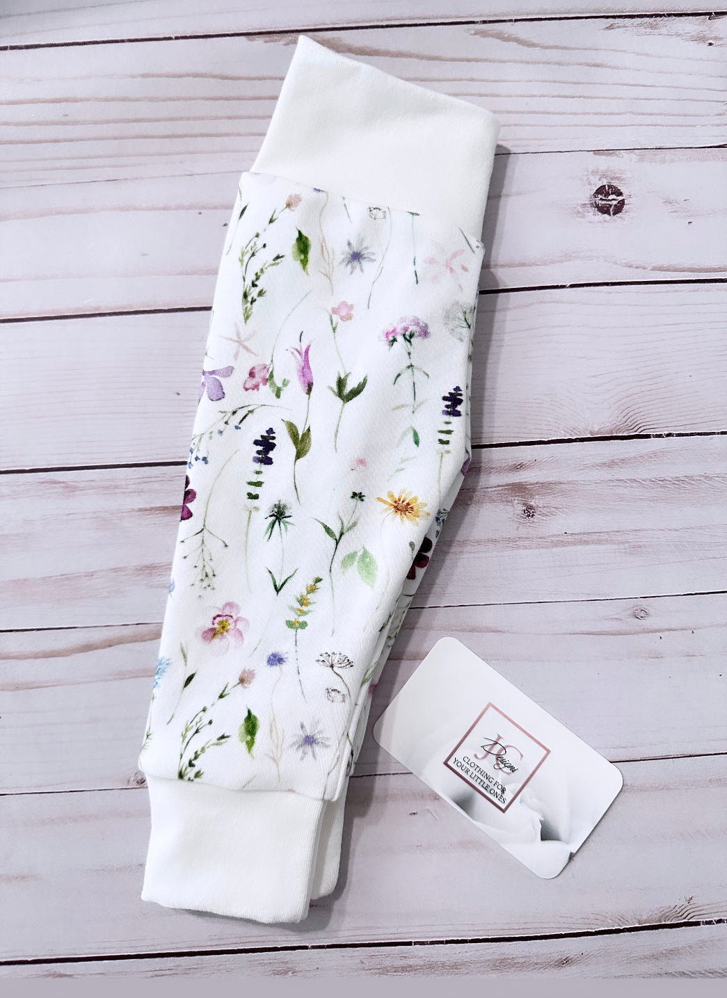 Purple wildflower leggings