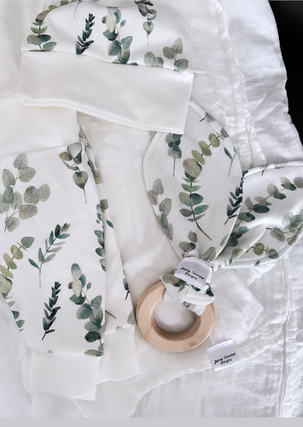 White muslin swaddle blanket