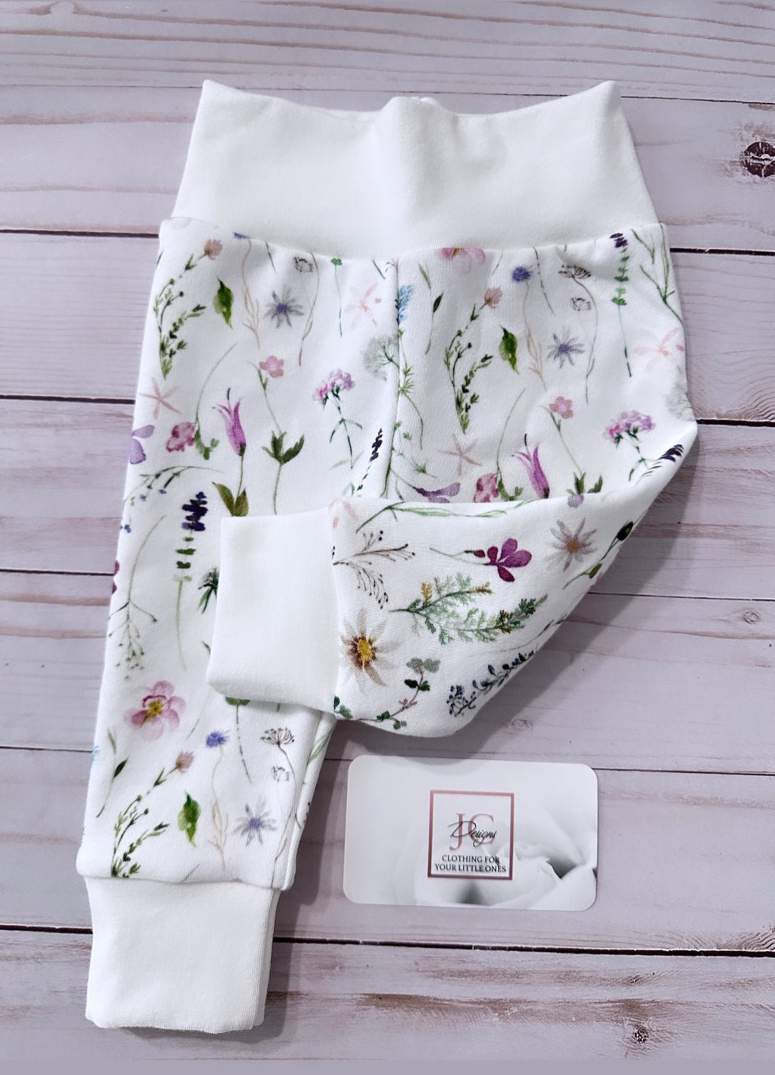 Purple wildflower leggings