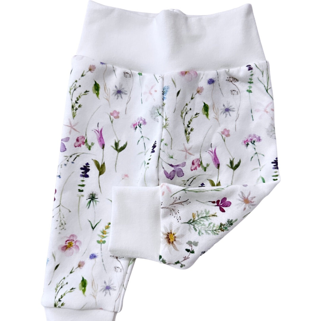 Purple wildflower leggings