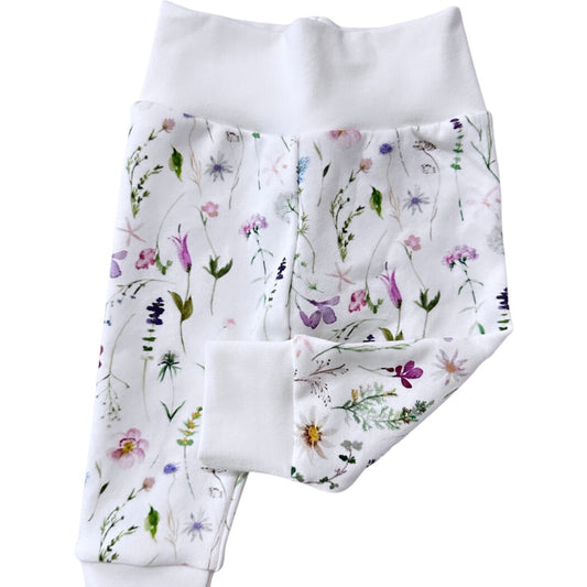 Purple wildflower leggings