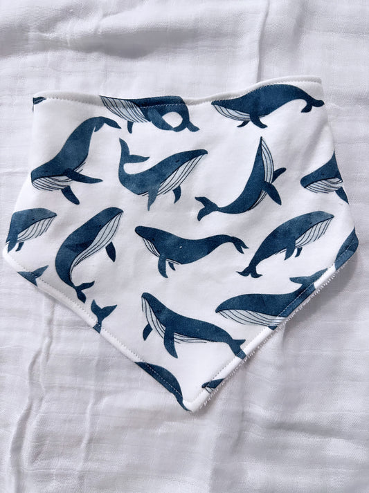 Whale bandana bib