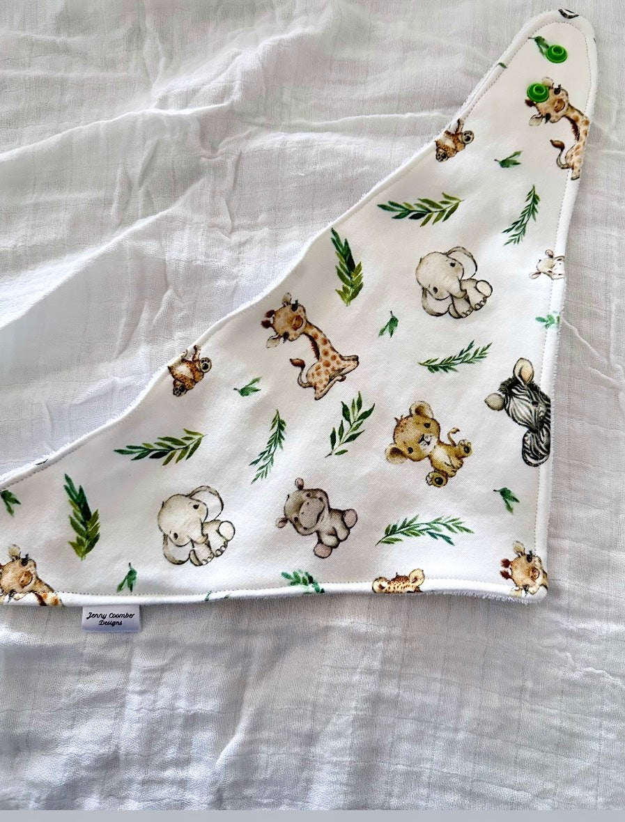 Mini safari bandana bib