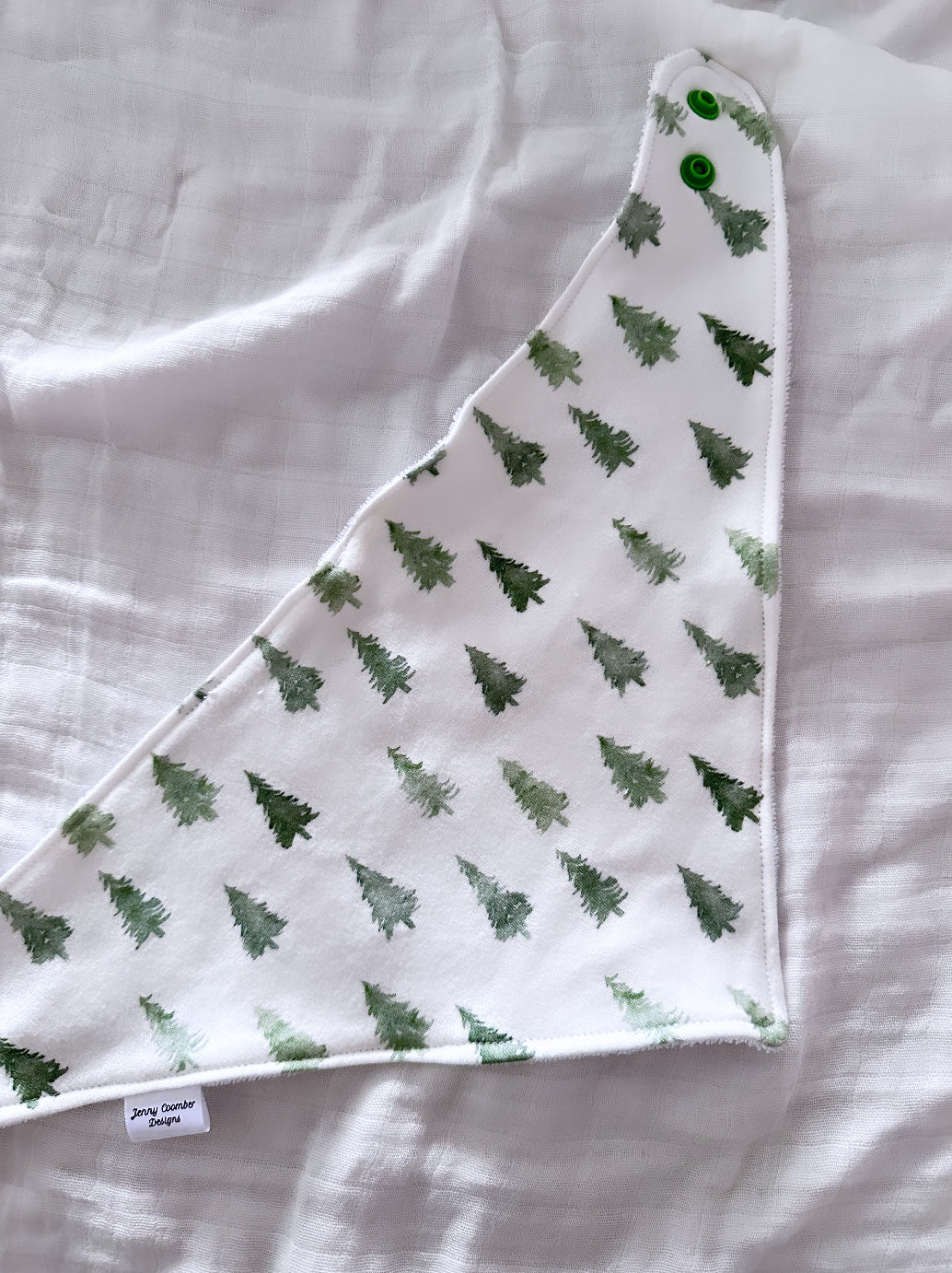 Pine trees bandana bib