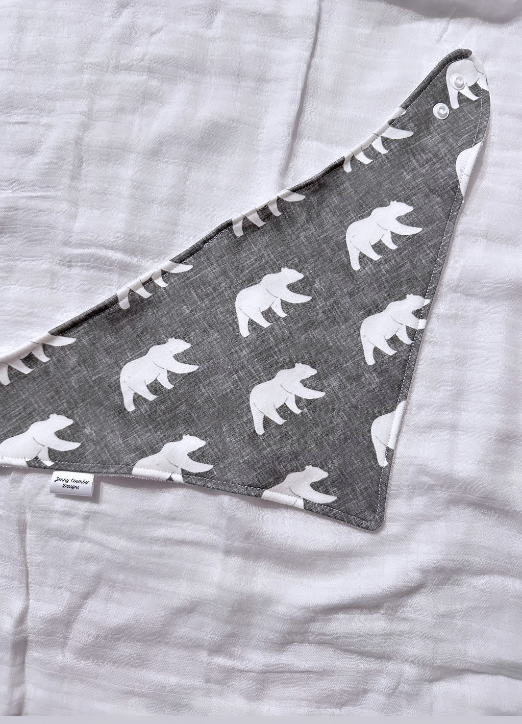 Polar bear bandana bib