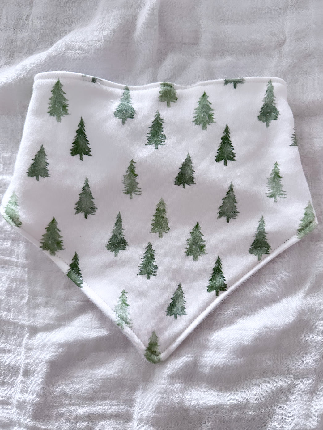 Pine trees bandana bib