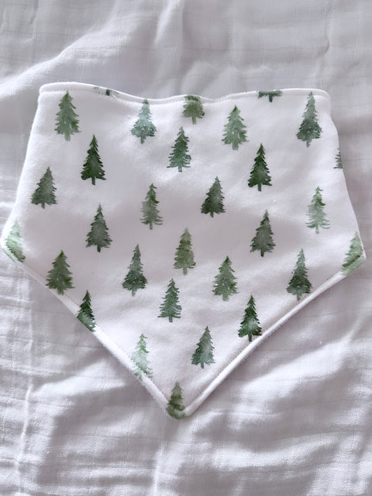 Pine trees bandana bib