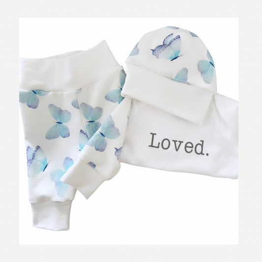 Blue butterflies outfit