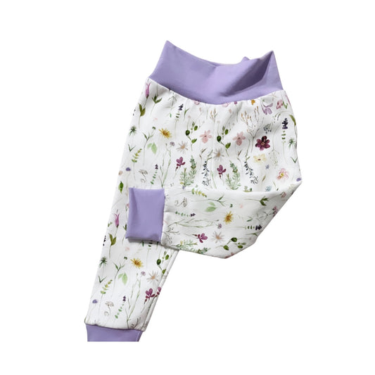 Purple wildflower leggings