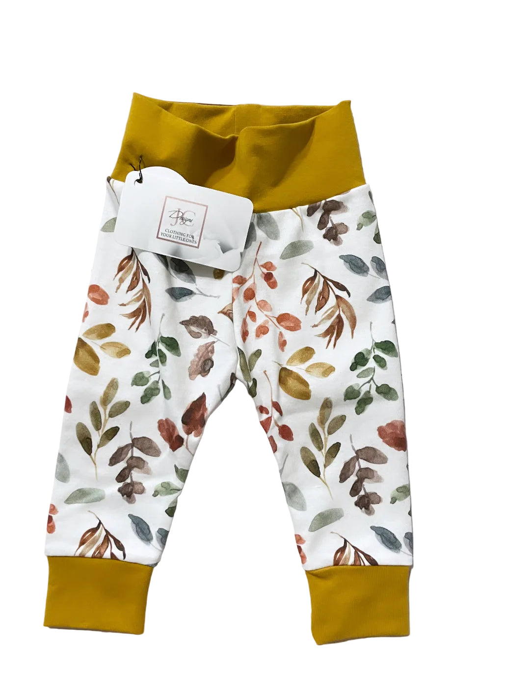 Watercolour leaves leggings