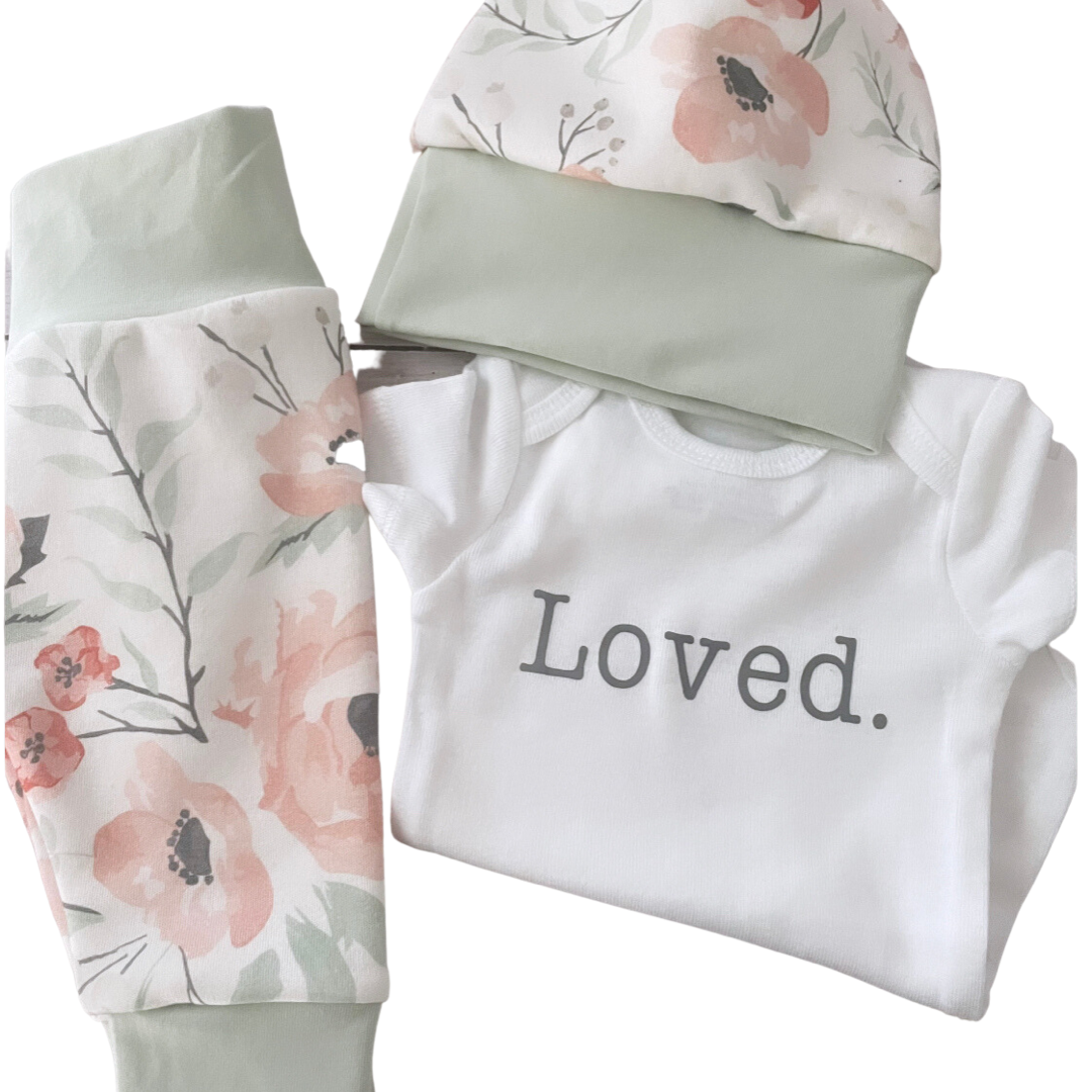 Tenue fleurie pêche à l'aquarelle