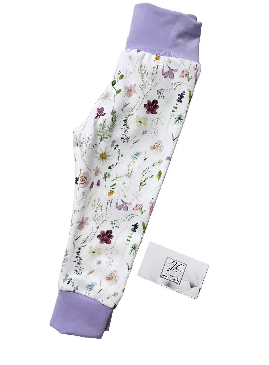 Purple wildflower leggings
