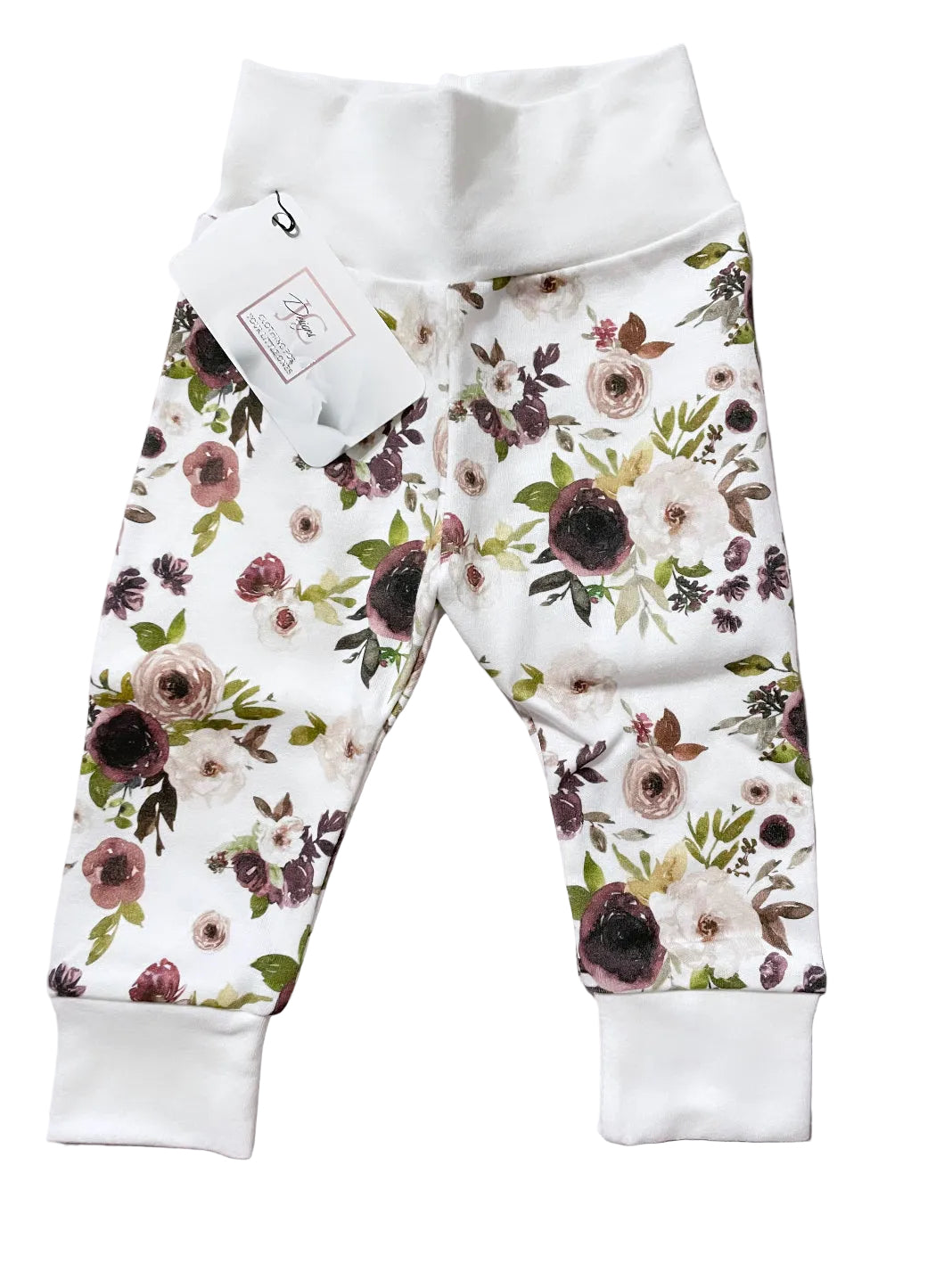 Dusty plum floral leggings