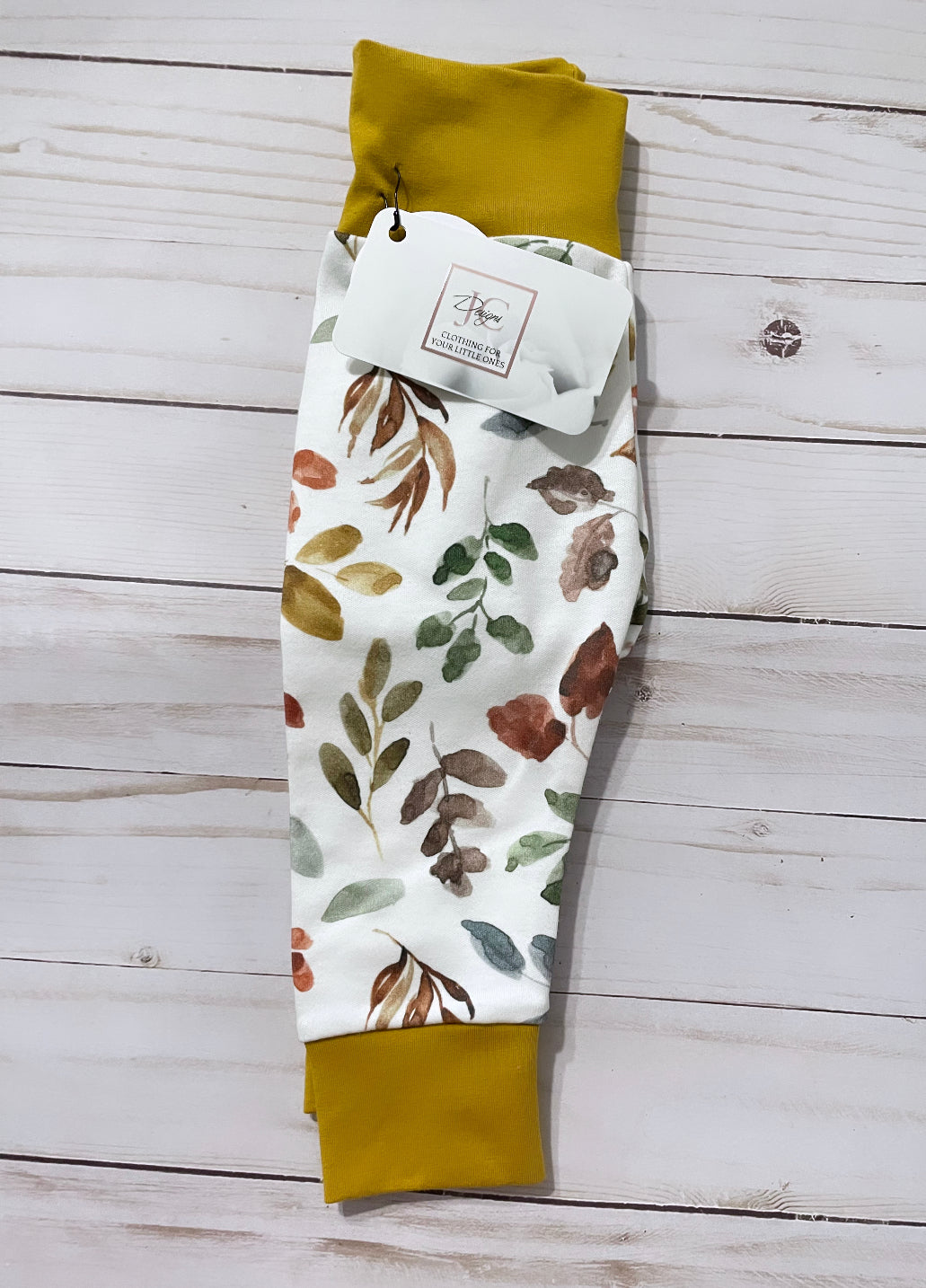 Watercolour leaves leggings