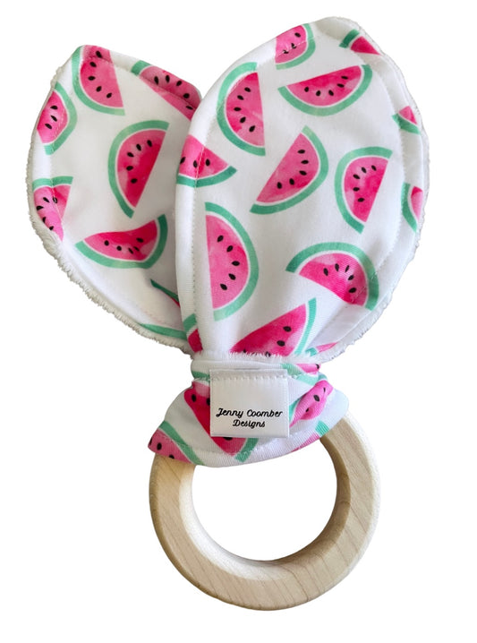 Watermelon Bunny Ear Teether