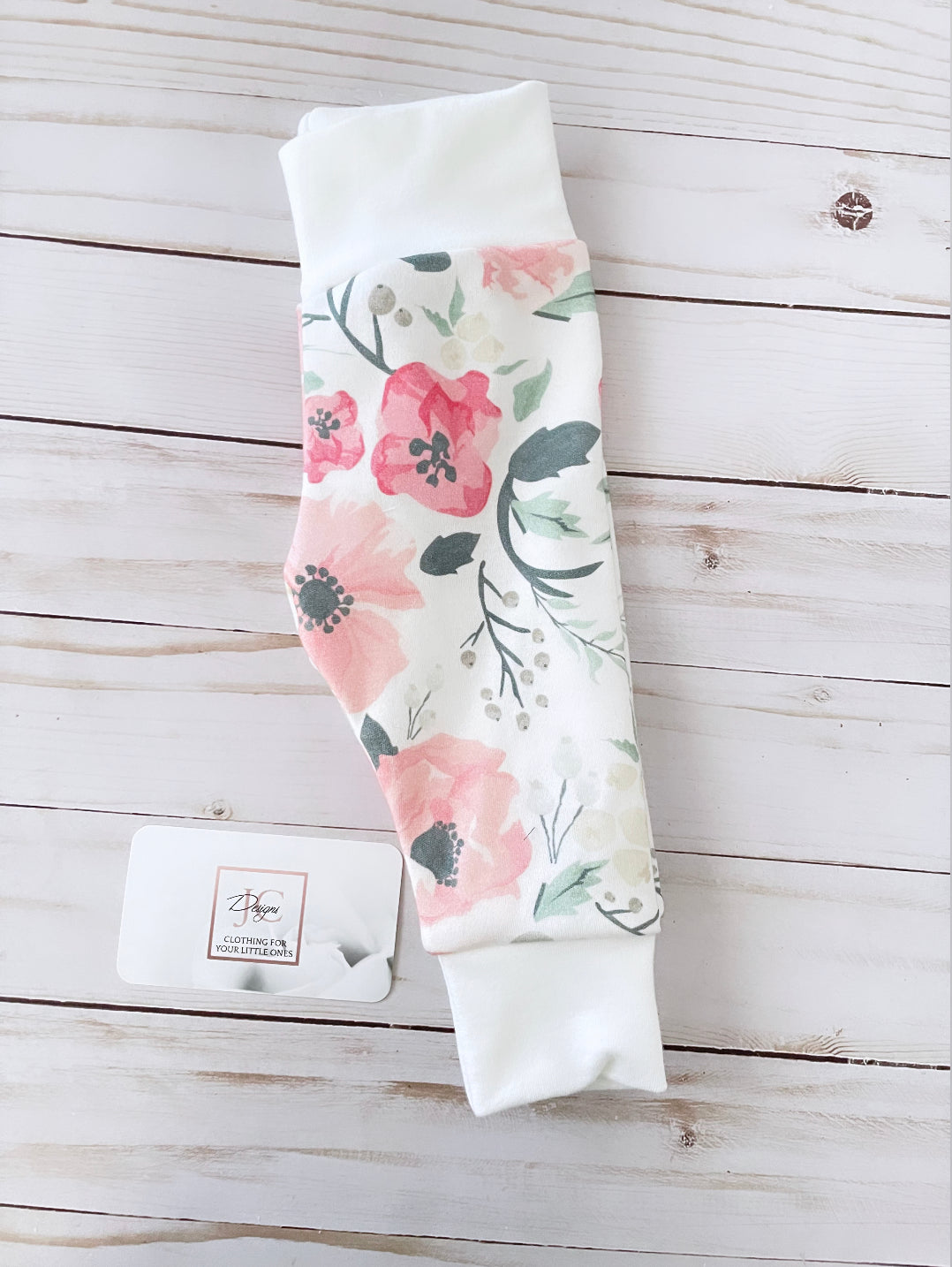 Watercolour Pink floral leggings