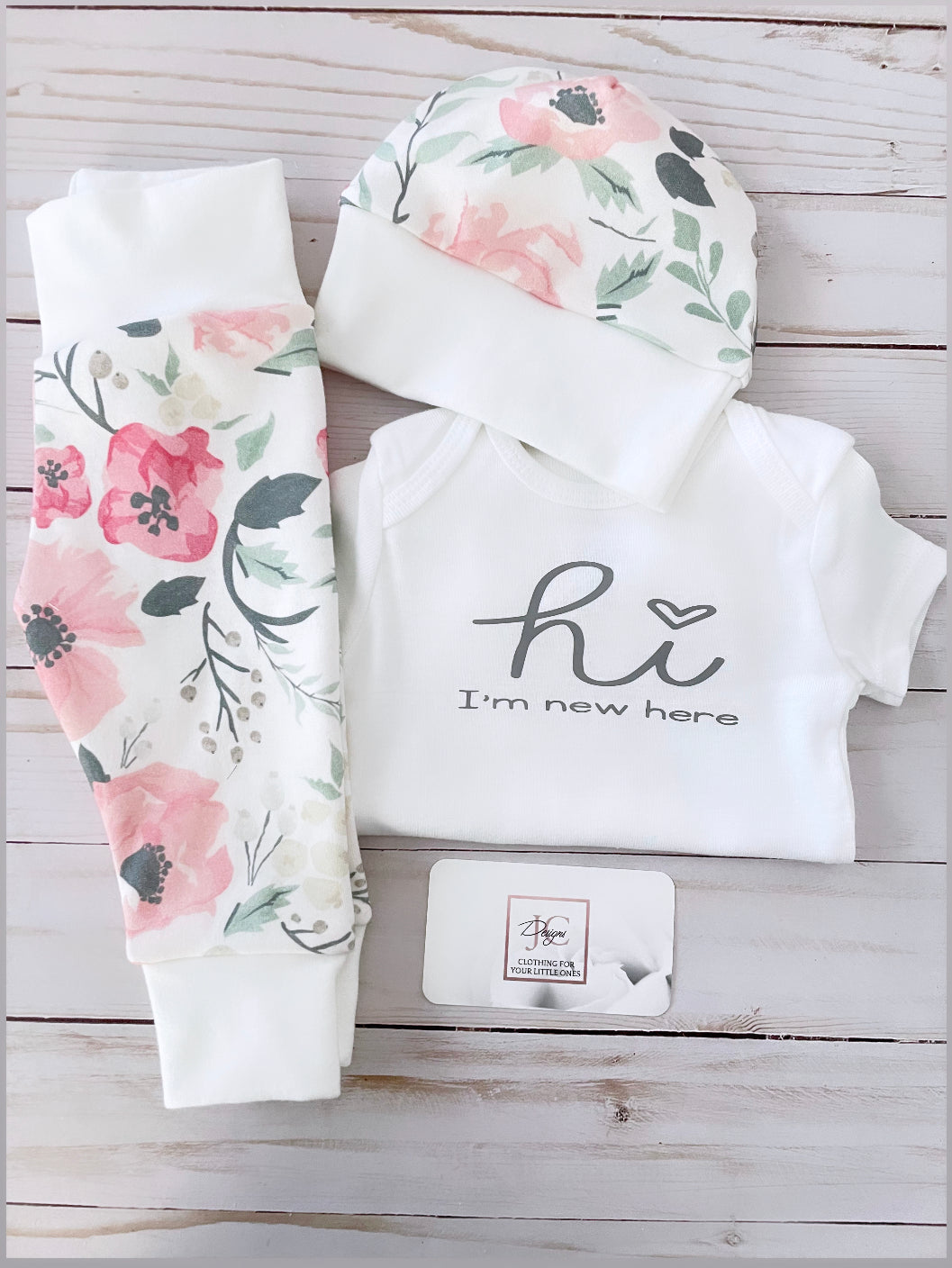 Watercolour pink floral outfit