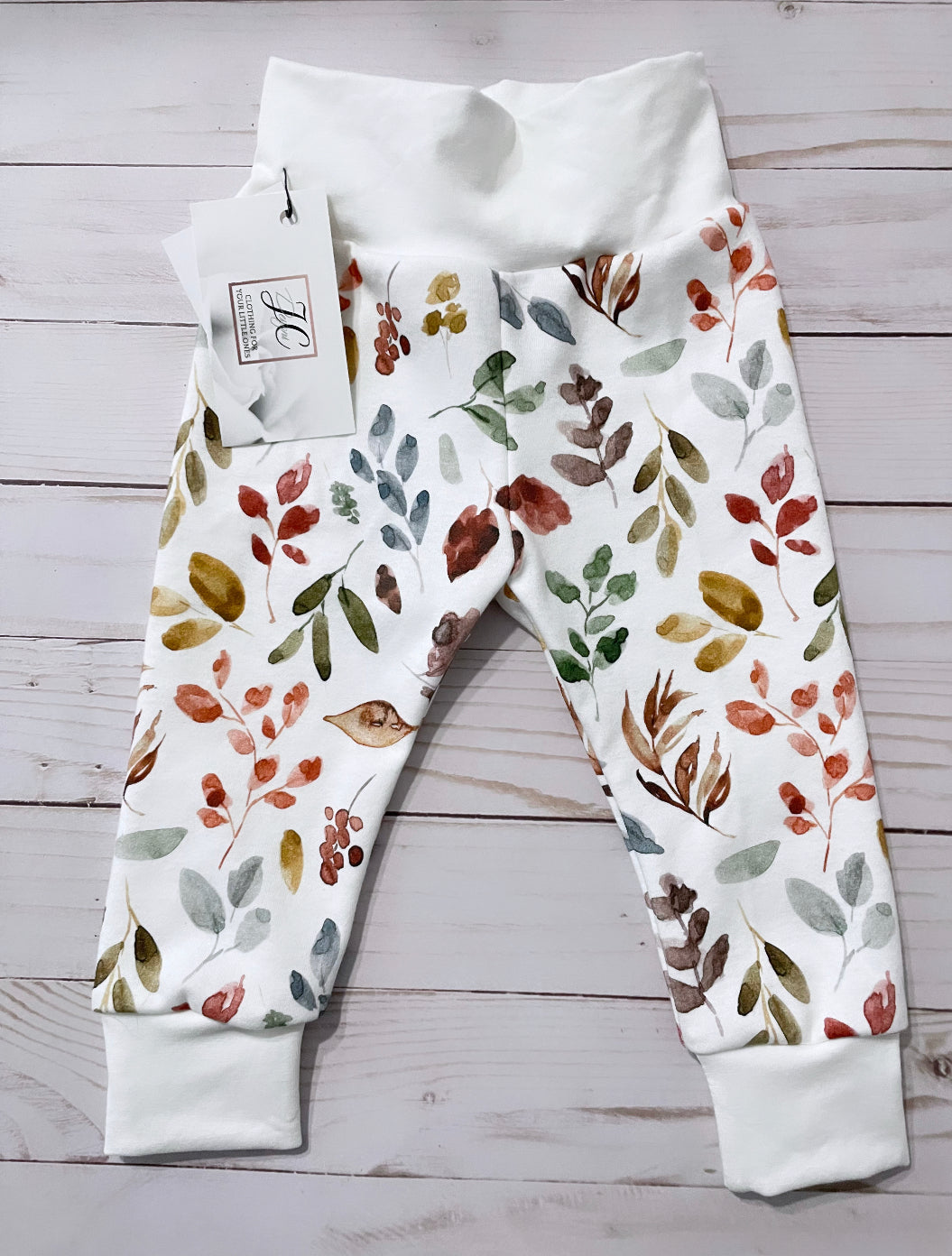 Watercolour leaves leggings