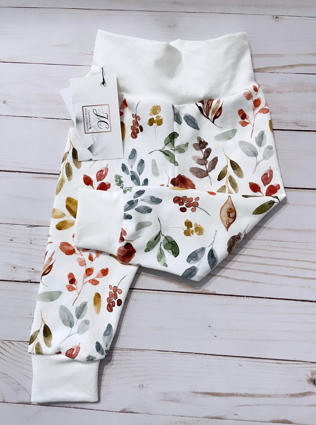 Watercolour leaves leggings
