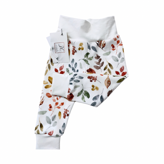 Watercolour leaves leggings