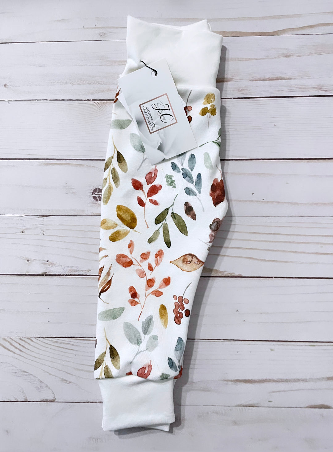 Watercolour leaves leggings