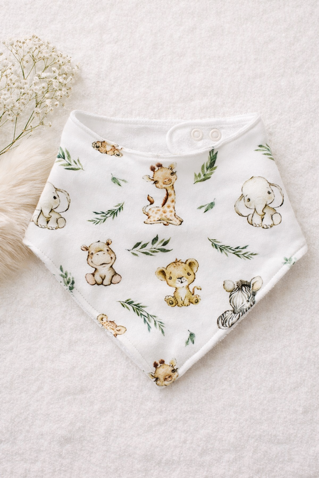 Mini safari bandana bib