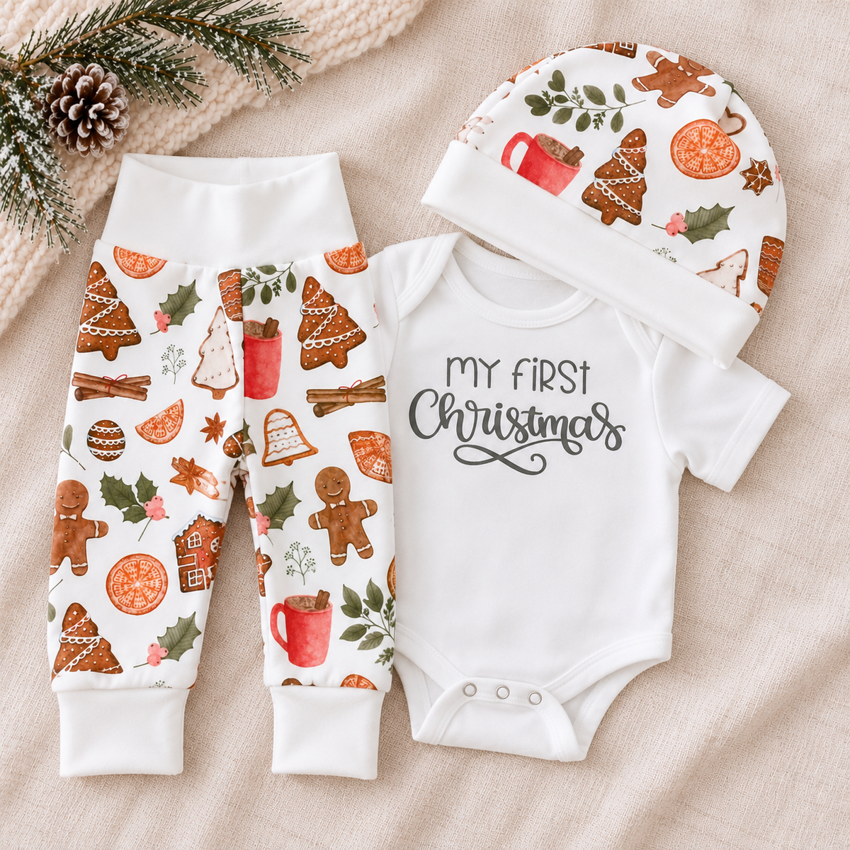Tenue de bébé en pain d'épices