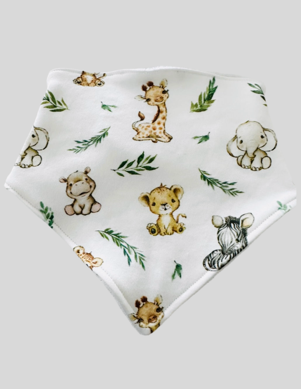 Mini safari bandana bib