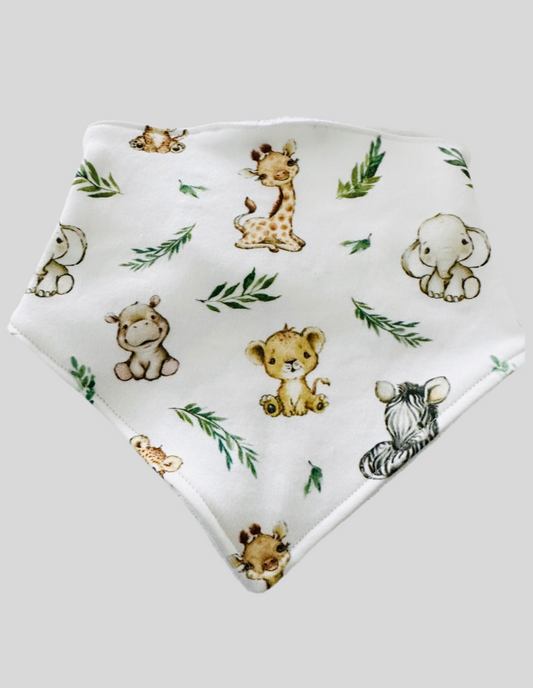Mini safari bandana bib