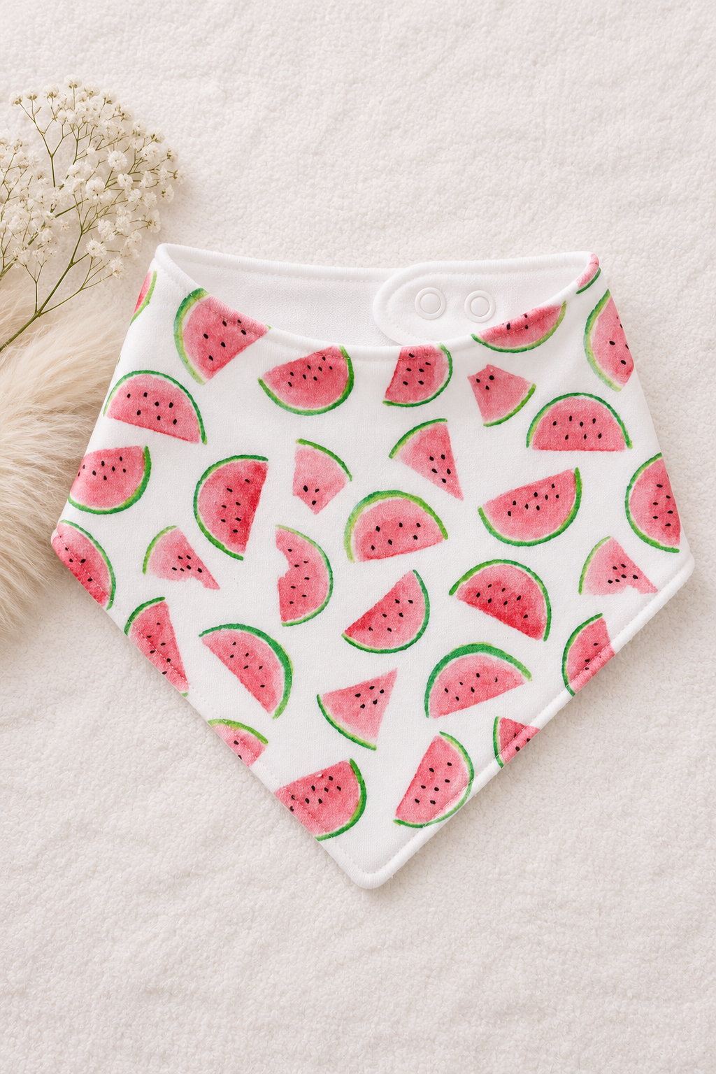 Watermelon bandana bib