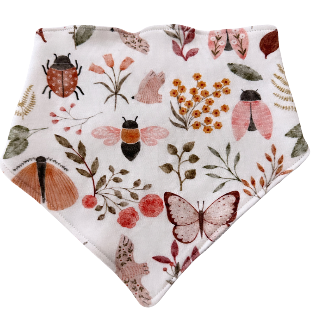 Garden friends bandana bib