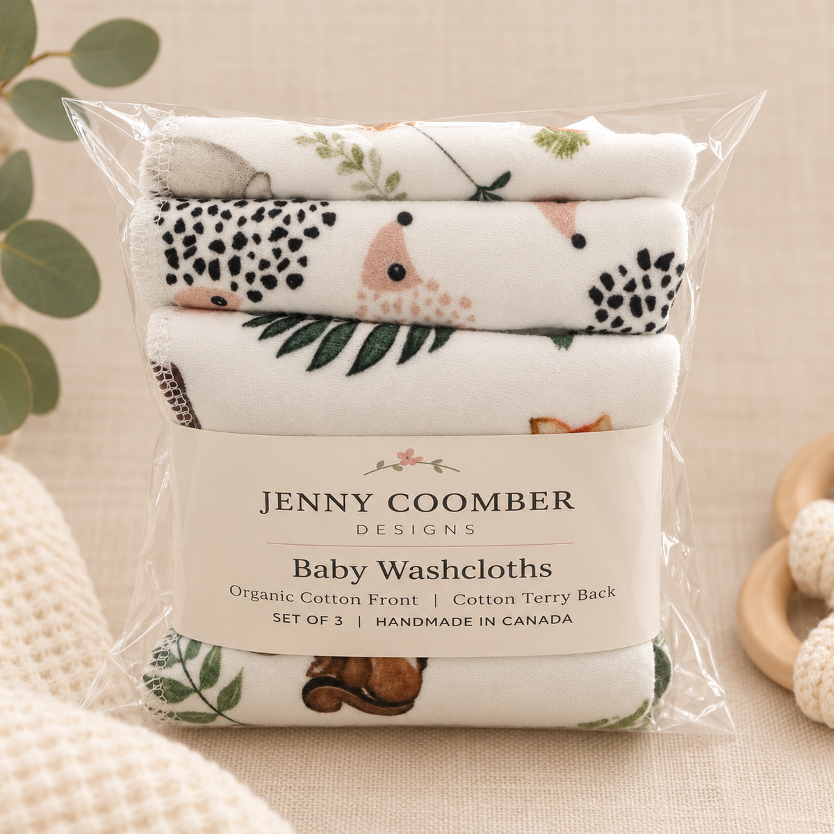 Whimsical Woodland | Baby Washcloths – Set of 3