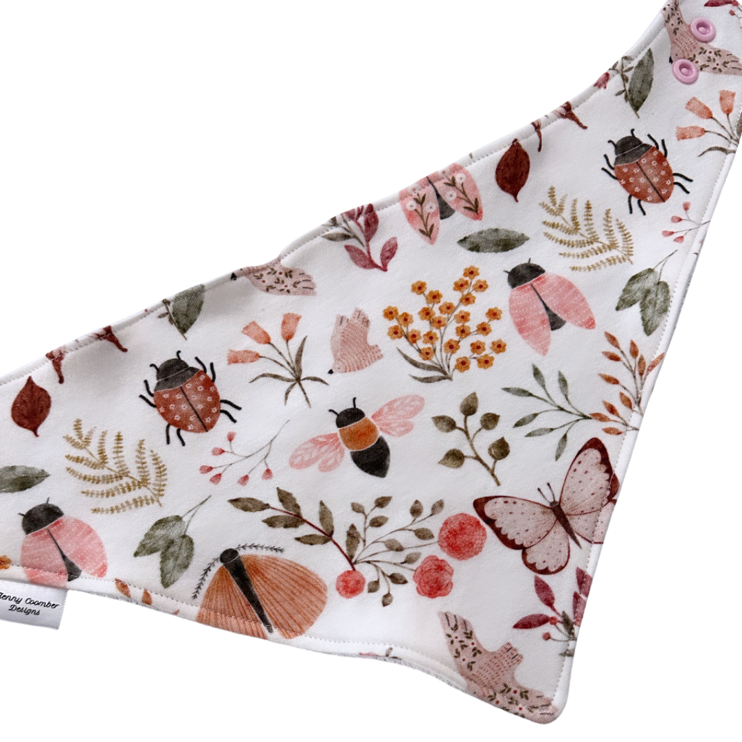 Garden friends bandana bib