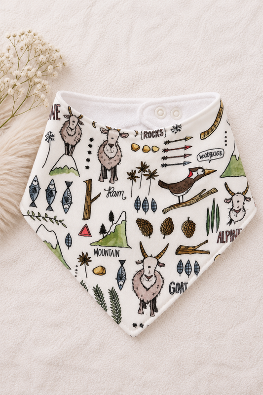 Alpine Goats Bandana Bib