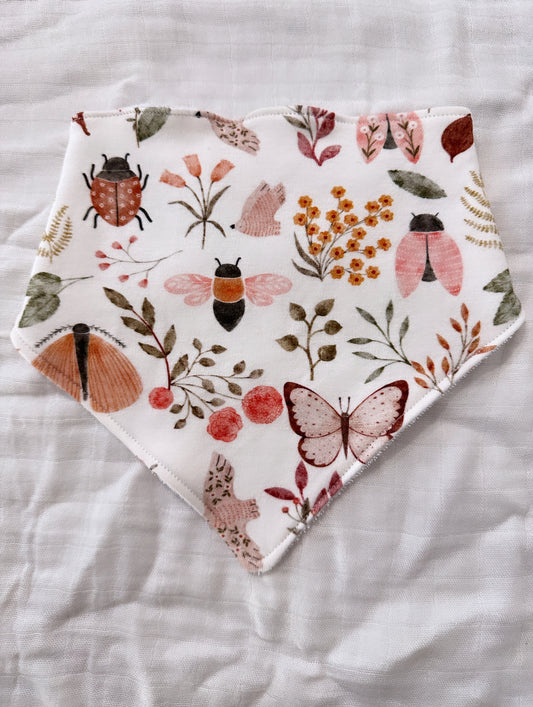 Garden friends bandana bib