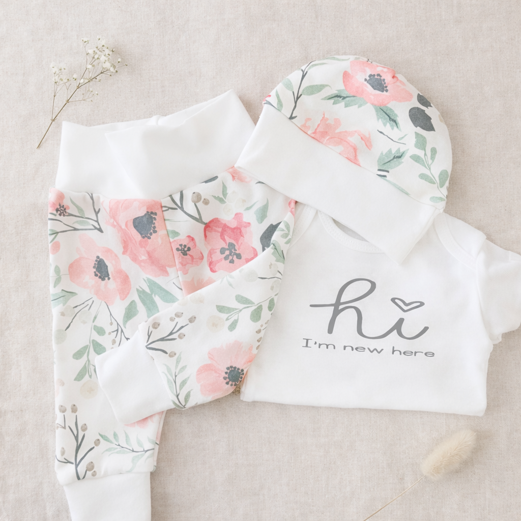 Watercolour pink floral outfit