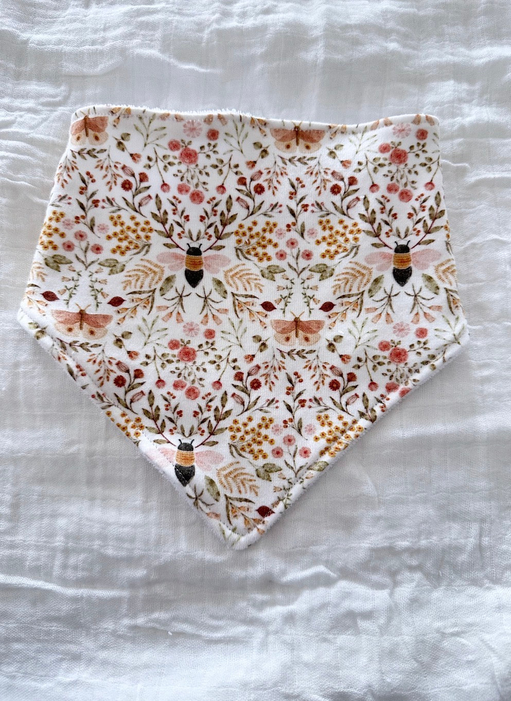 Honey bloom bandana bib