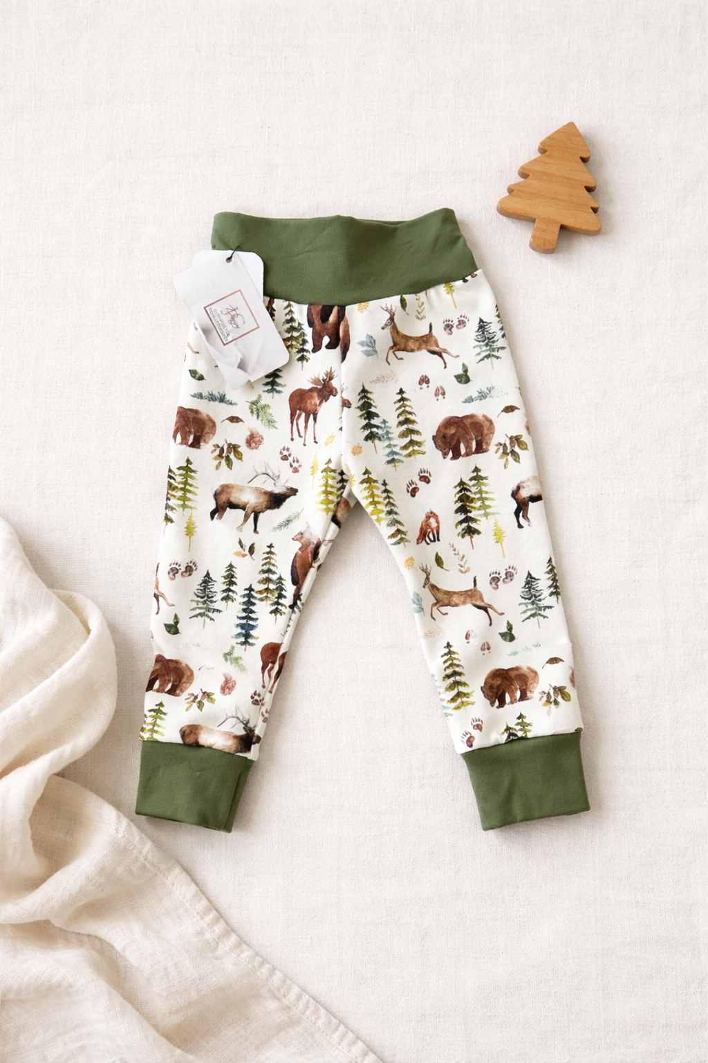 Woodland animal leggings