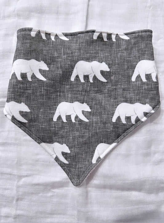 Polar bear bandana bib