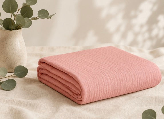 Rose muslin swaddle blanket